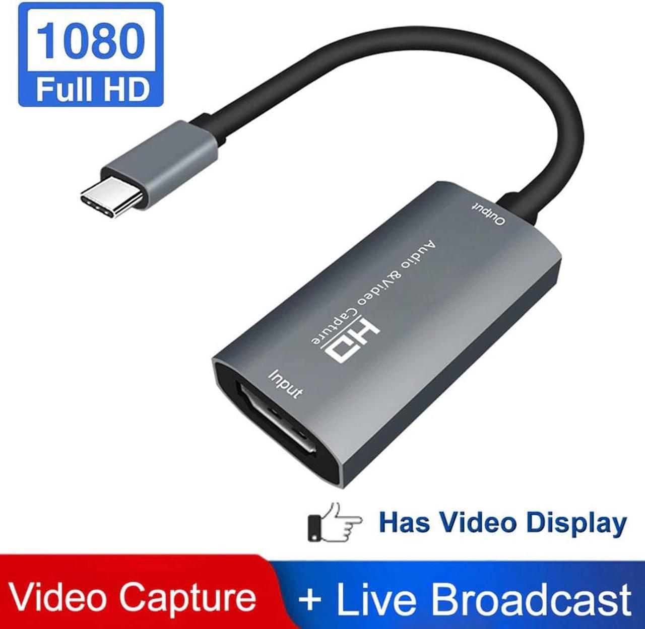 1080P Video Capture Card Teaching Live Streaming MI To TYPE C Plug And Play Broadcasting Game Aluminum Alloy Portable