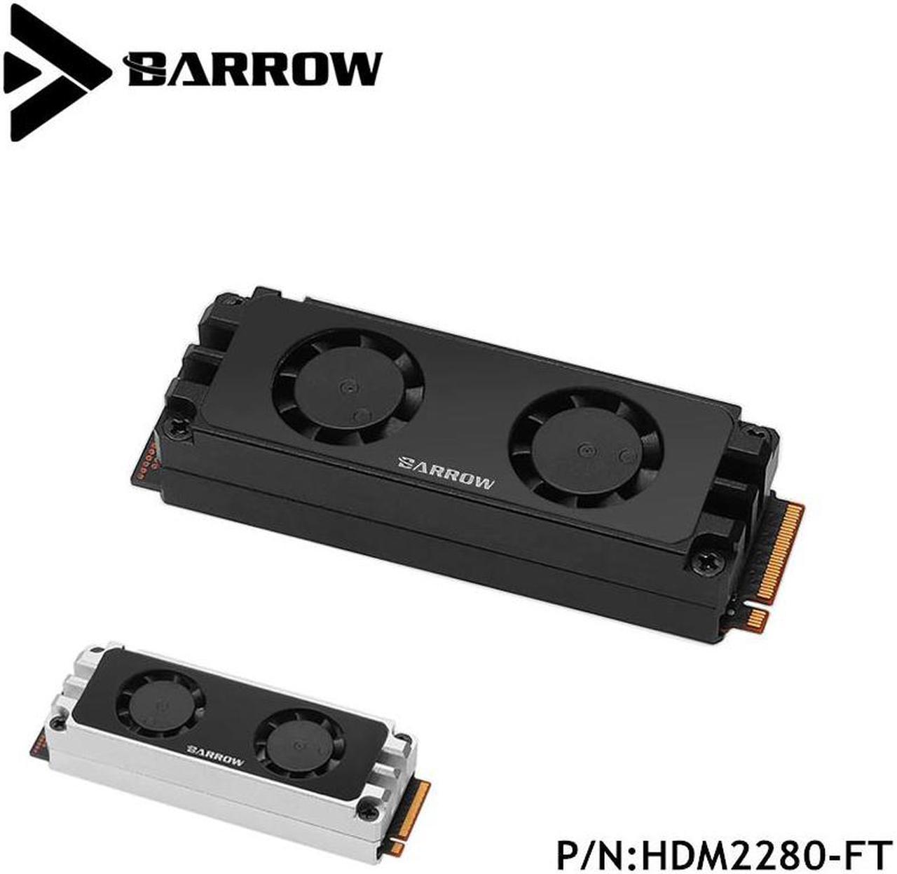 2280/22110PCIE SATA M2 SSD  Water Block Double Sided Auxiliary Cooling Hard disk dual fan radiator HDM2280-FT