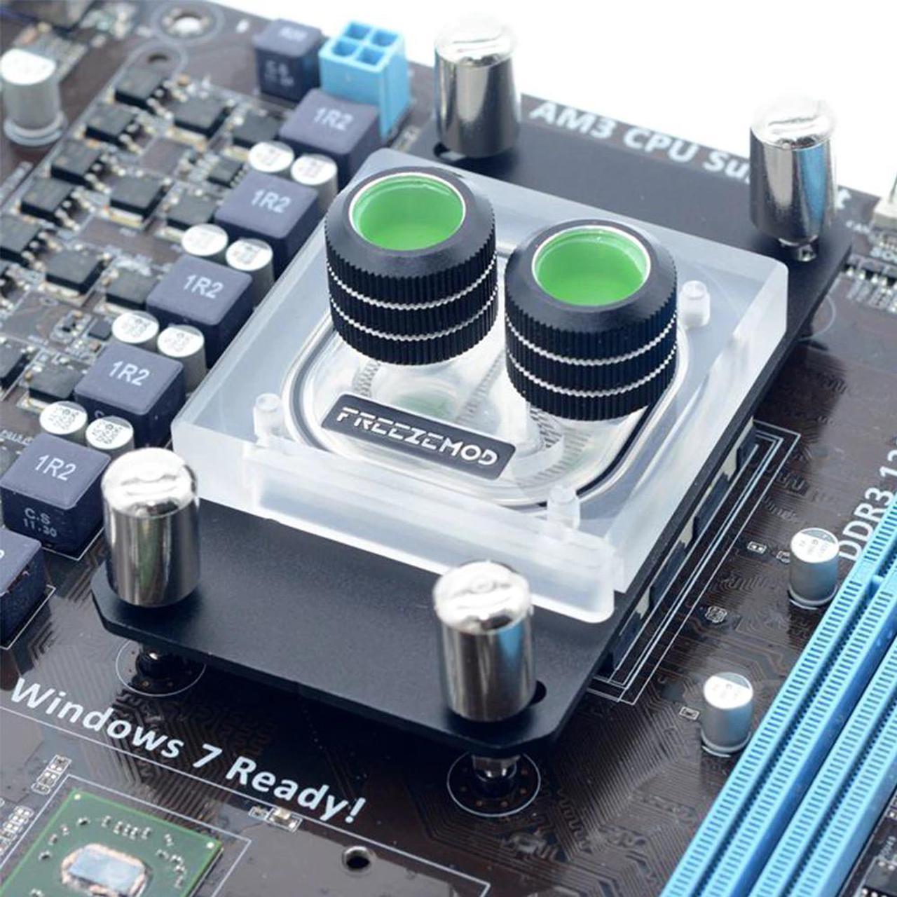 Transperant CPU Water Cooler Block 0.5 channel jet  For AMD AM2 AM3 AM4 AURA MOD Water Cooler Watercooling 5V 12V SYNC