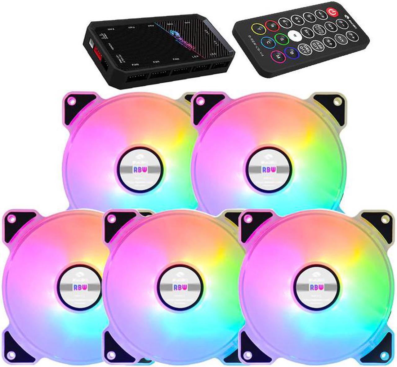 Water Cooling Radiator Fan Computer PC Case A-RGB Fan 120mm LED Light 5v Controller Heatsink Cooler Support Adjust Speed