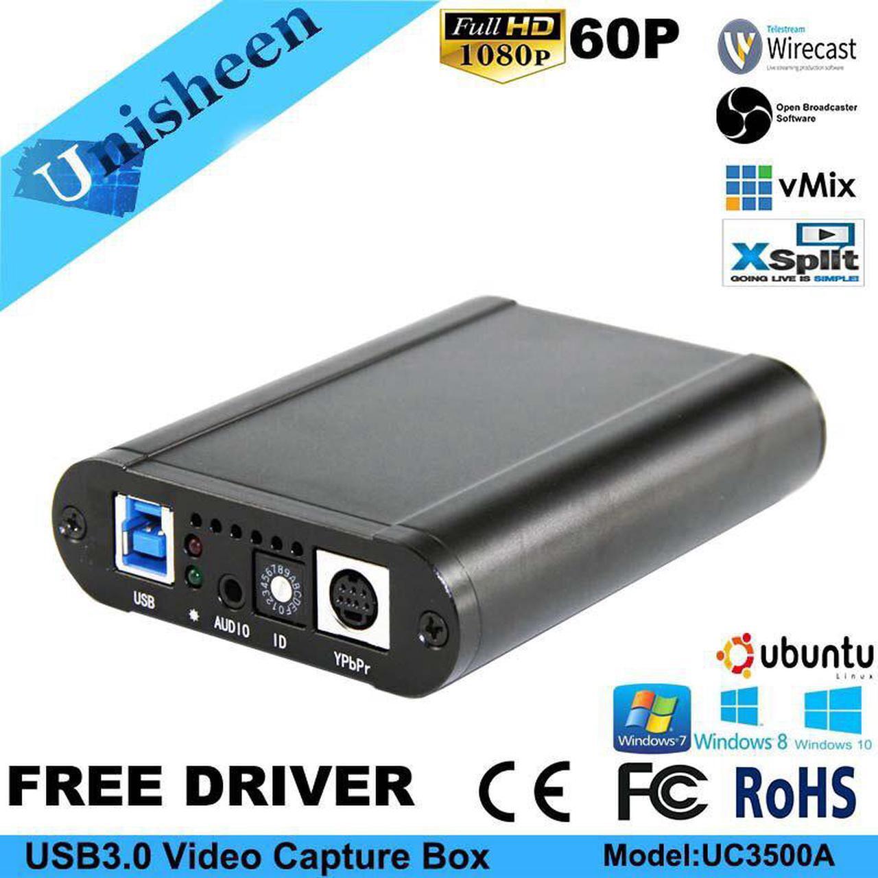 Alt view image 3 of 5 - UC3500A USB3.0 60FPS SDI DVI VGA YPbPr VIDEO CAPTURE Box Game Streaming Live Broadcast 1080P OBS VMix Wirecast Xsplit