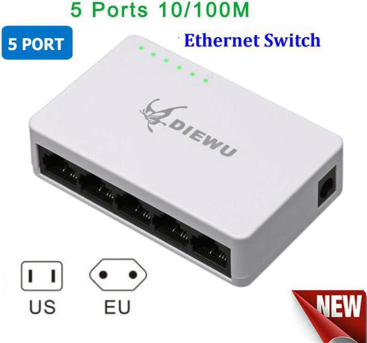 5 Port 100Mbps Ethernet switch lan adapter Ethernet Network Switch controller,lan Hub ,Full or Half duplex switch ethernet