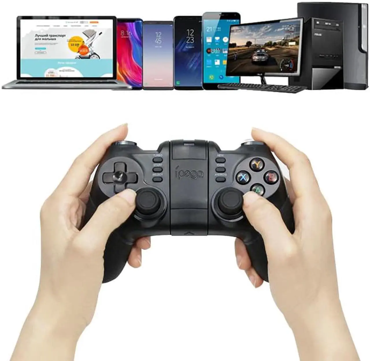 Alt view image 2 of 5 - PG-9076 Bluetooth Controller Android Phone Game Joypad with 2.4G Wireless Receiver Game Console Player
