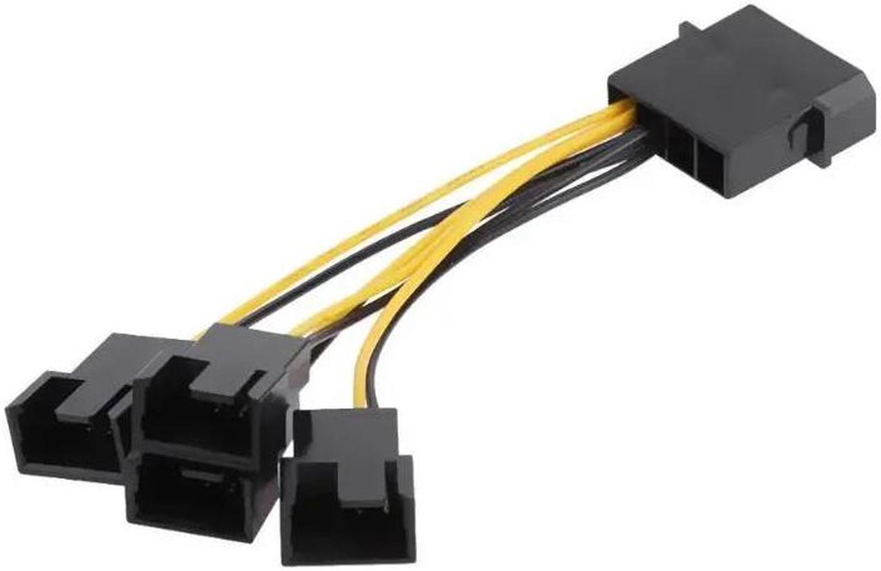 Main image of Computer CPU PC Case Fan Cables 3 Pin Fan Cable 1 to 4 Ways Power Splitter Adapter Extension Cable Connector