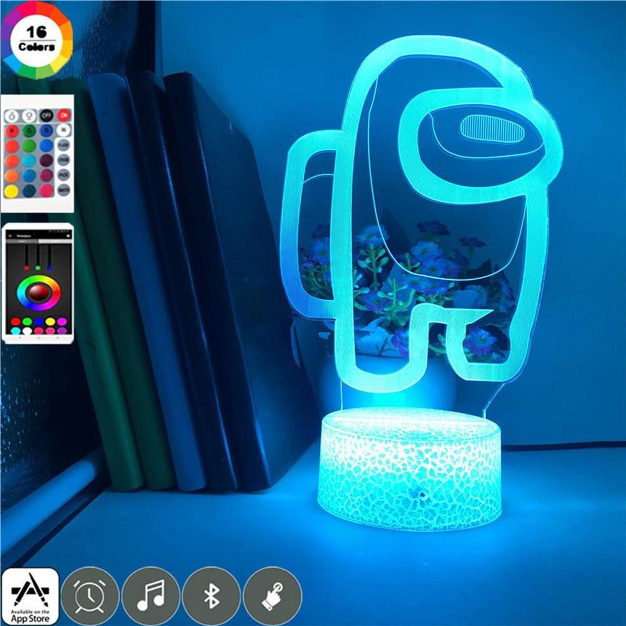 Main image of Friends Game Among us Night Light lamp 16 Colors 3D Home Decor Atmosphere Bedside Night Lamps Kids Gift Led Remote control