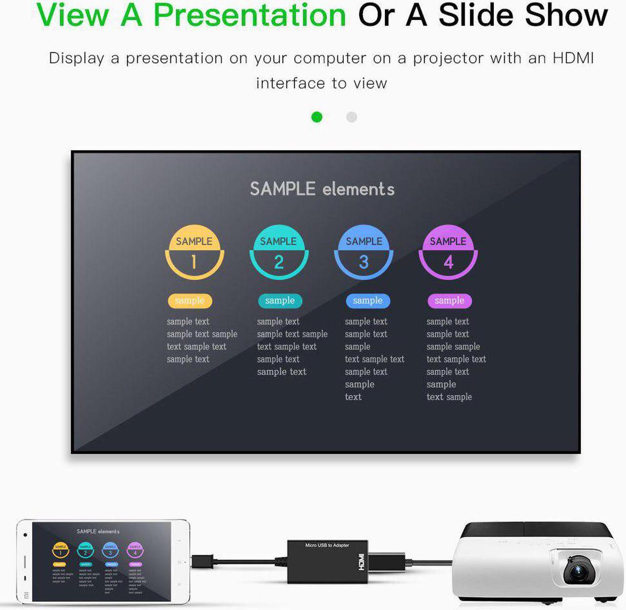 Alt view image 4 of 5 - USB To HDMI Adapter Cable Male to Female 1080P HD For  Device HDTV Adapters For TV Computer Mobile Phone