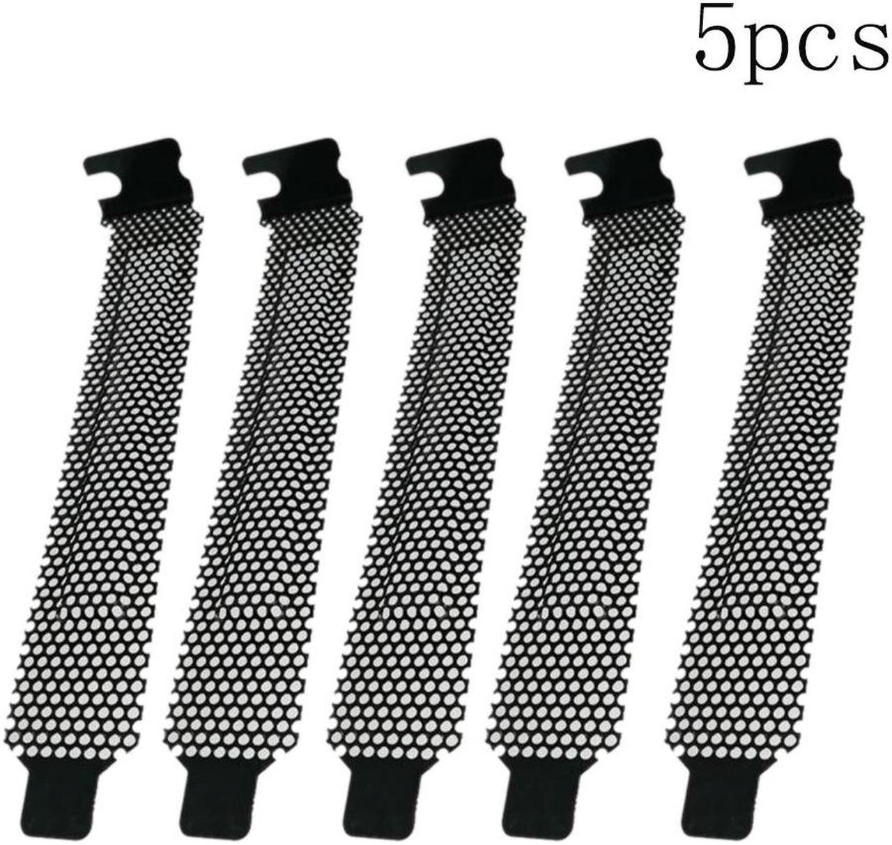 5pcs/set Dust Filter Easy Install Cooling Fan Desktop Hard Heat Dissipation Universal Blanking Plate PCI Slot Cover Ventilation