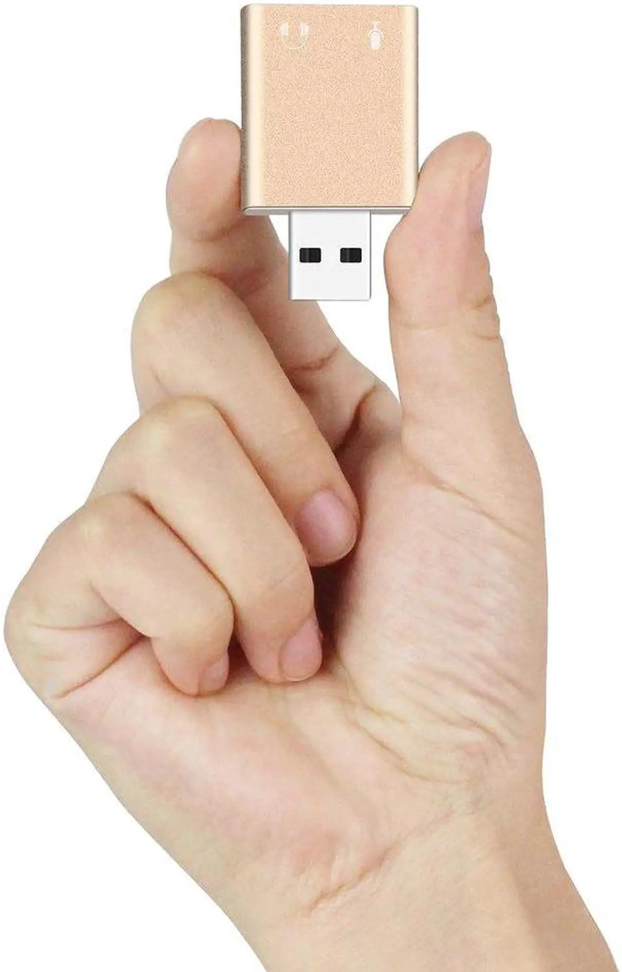 Alt view image 3 of 5 - Card USB External to Earphone Headphone Microphone Jack USB Adapter Audio Card for Laptop Computer  Card