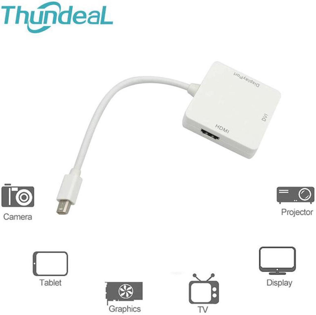 Adapter 3 in 1 DVI/VGA Mini Display Port Male to HDMI Female DVI VGA Display Port for MacBook TV Projector Converter