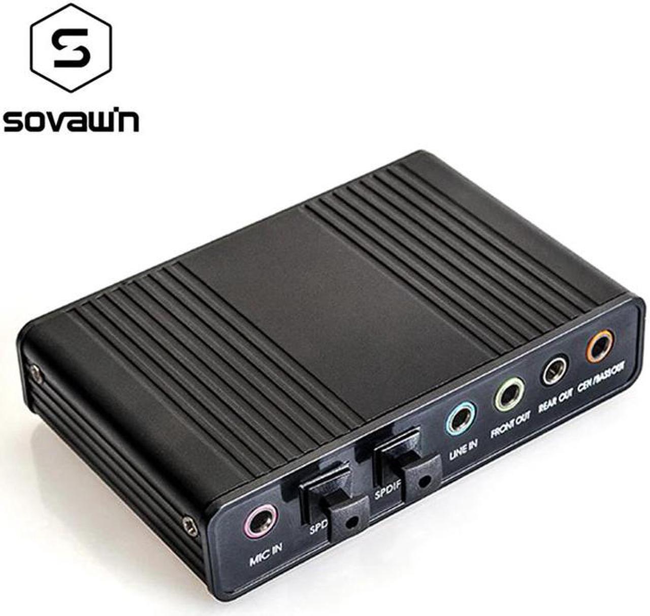 2.0 Sound Card  5.1 Ch optical Controller Audio Sound Card Adapter External Sound Card for Microphone PC Computer Laptop