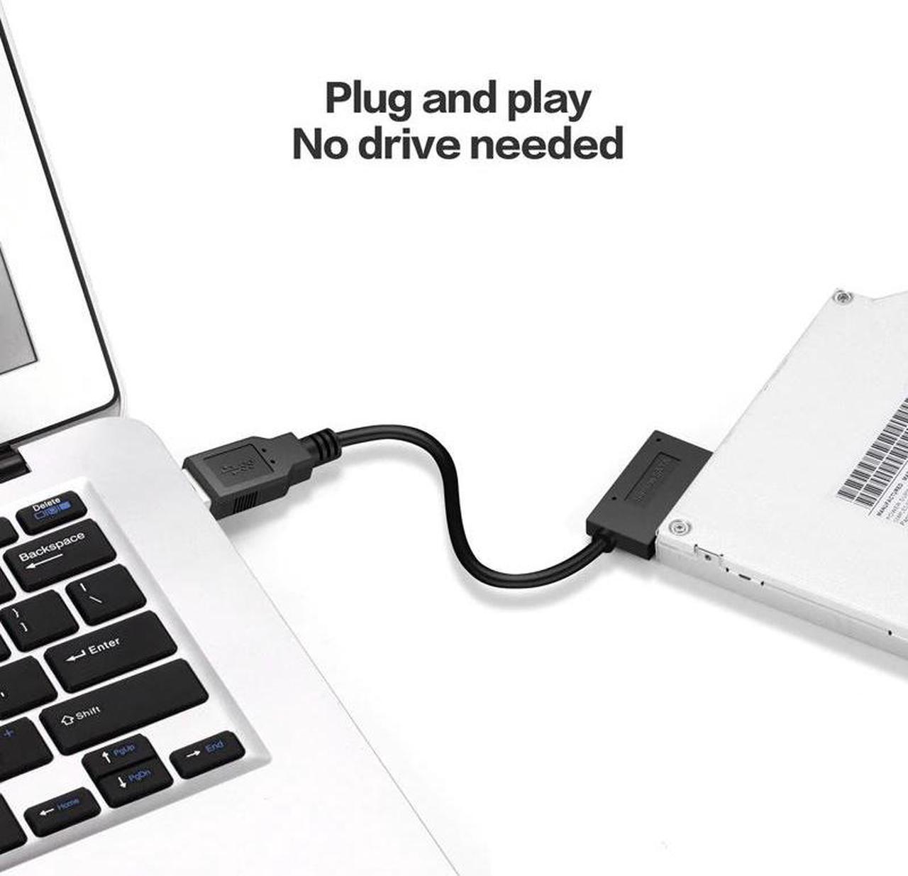 Optical Drive Line SATA to USB 3.0 Adapter Cable 6+7P Easy Drive Line For Laptop DVD/CD ROM Drive Line Transfer Box