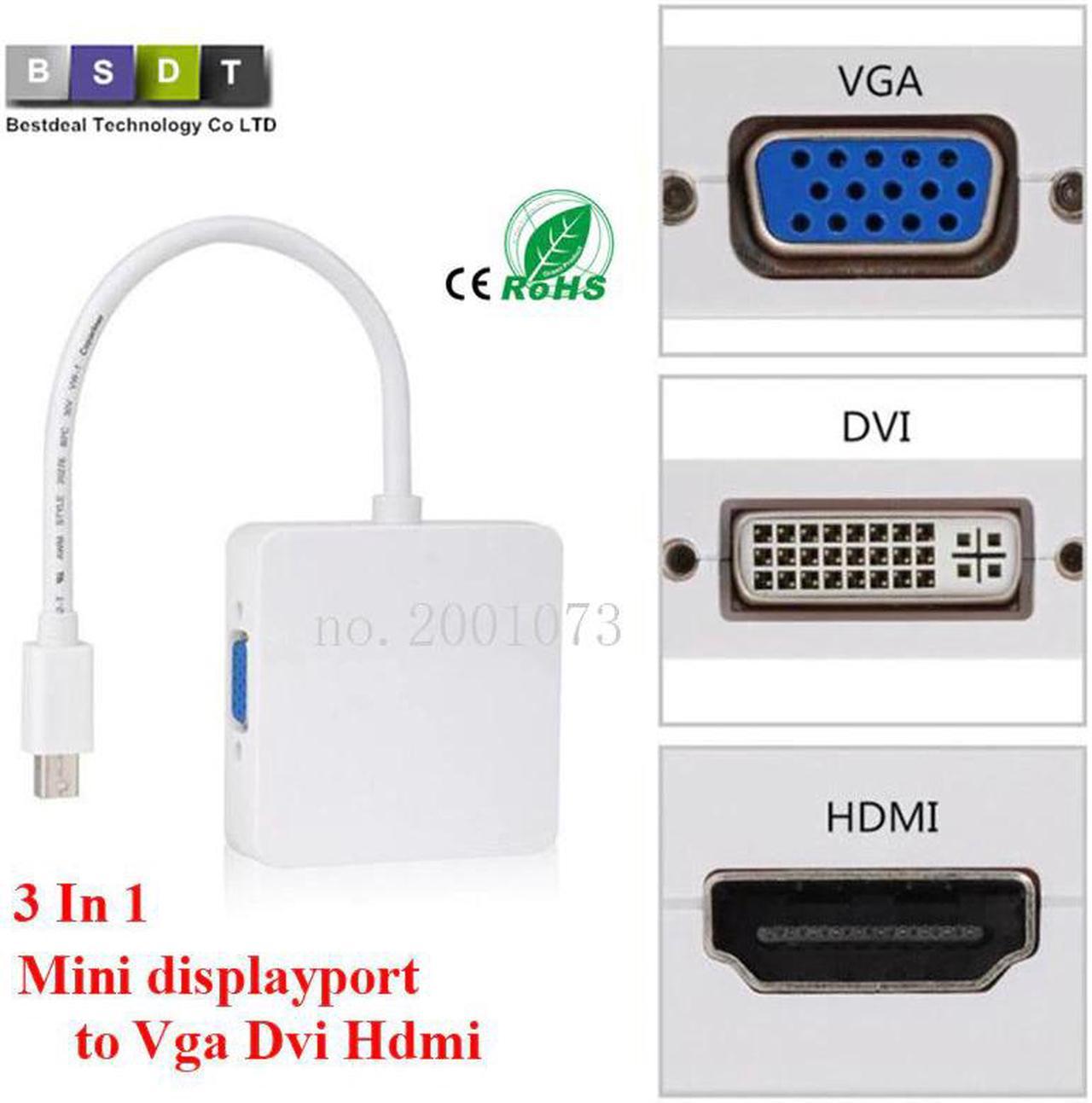 displayport DP Thunderbolt to DVI VGA HDMI Converter Adapter cable for iMac Mac  Pro Air Book TO Monitor TV