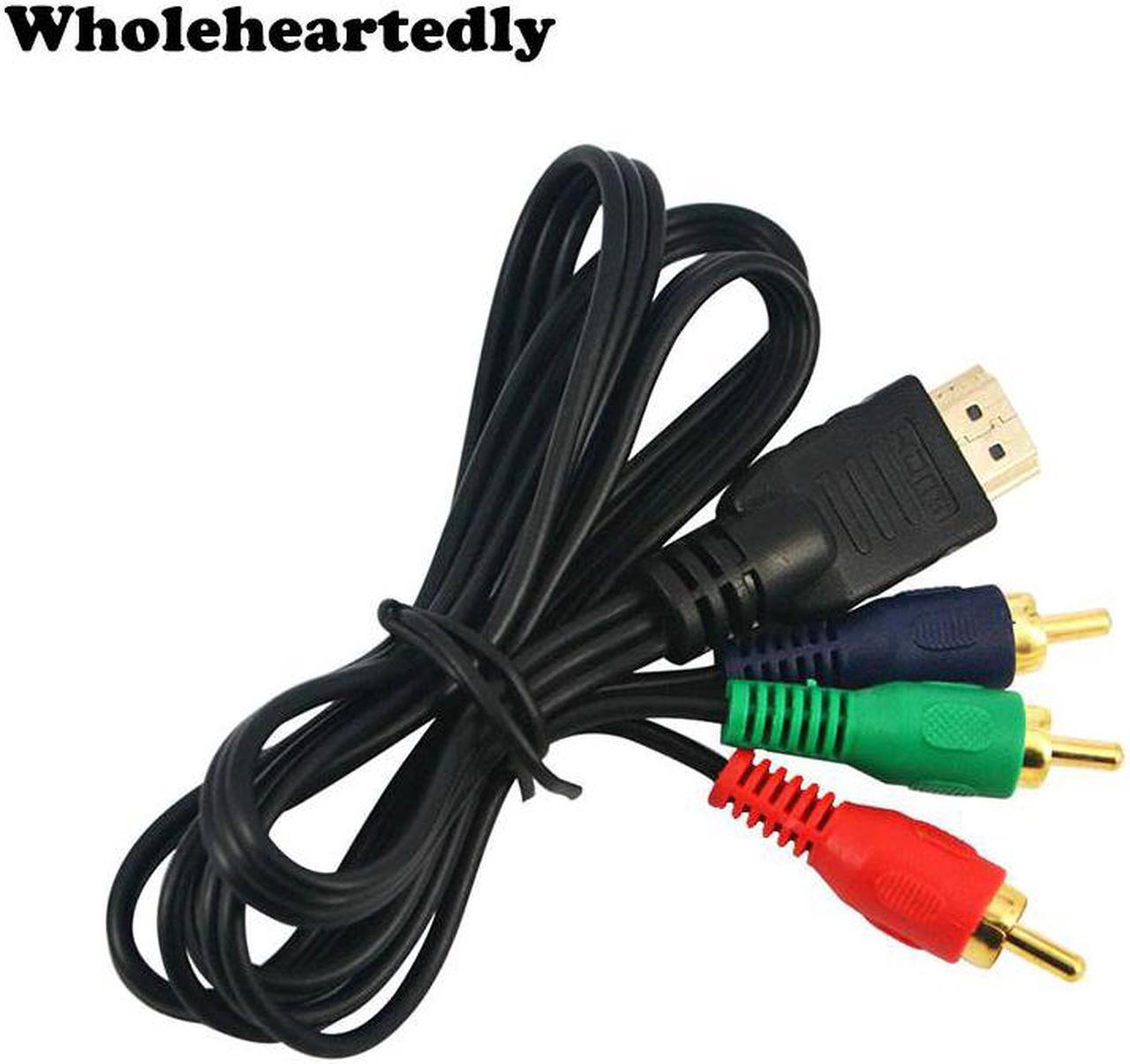 !! 1080p HDMI To 3 RCA Cable 1M 3 ft Video Audio HDMI VGA AV Component Cord Line Convert Adapter For HDTV High Quality