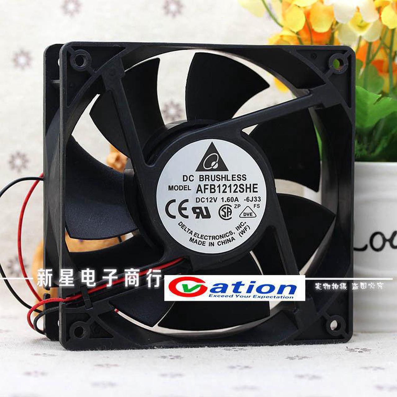 Case CPU Cooler Fan For AFB1212SHE 12038 12cm 1.6A 12v 2pin PWM 40cm long line of fan for Delta 120*120*38mm Cooling