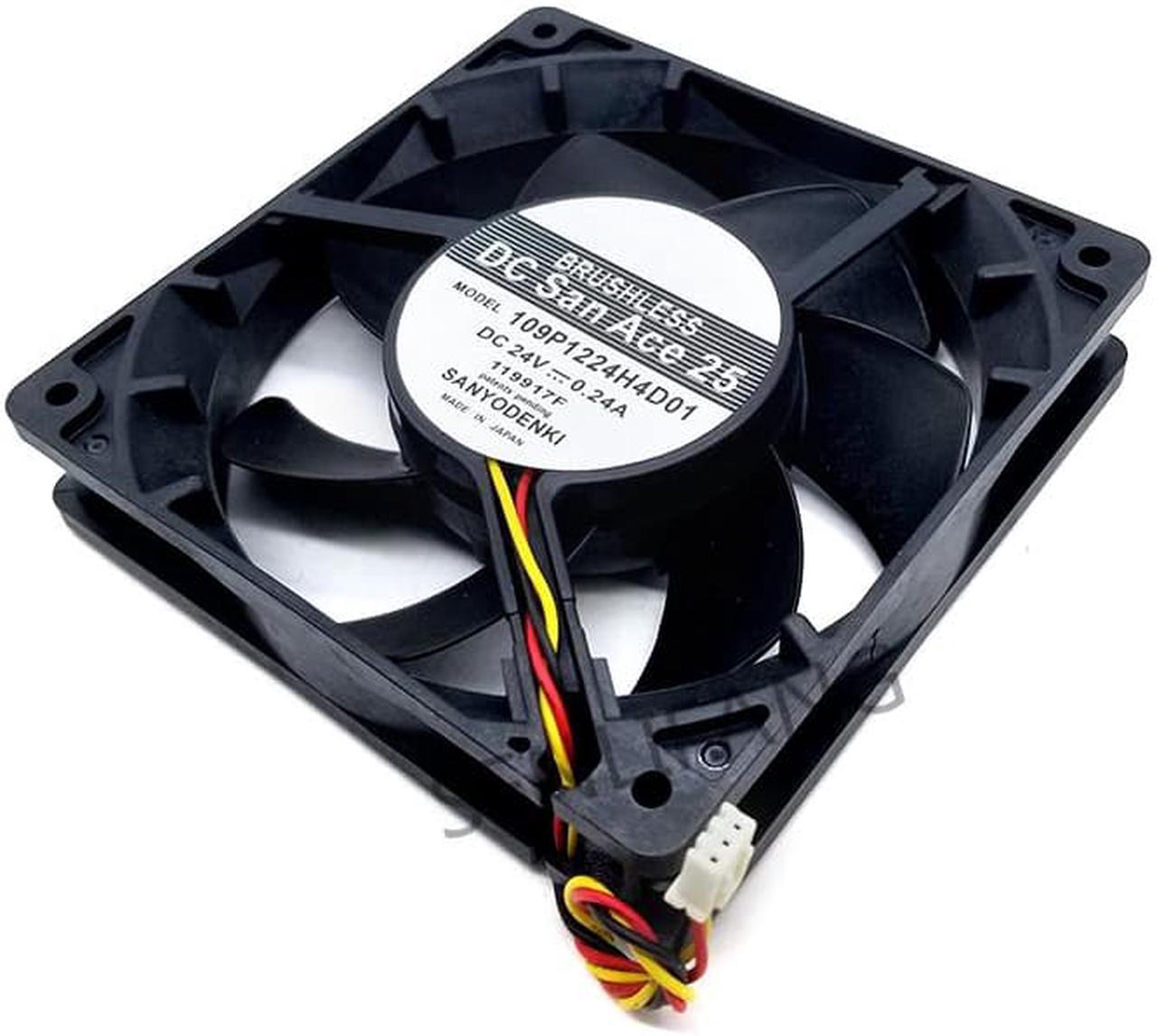 new for San Ace 120 109P1224H4D01 24V 0.24A 120*120*25mm 12cm 3wires cooling fan