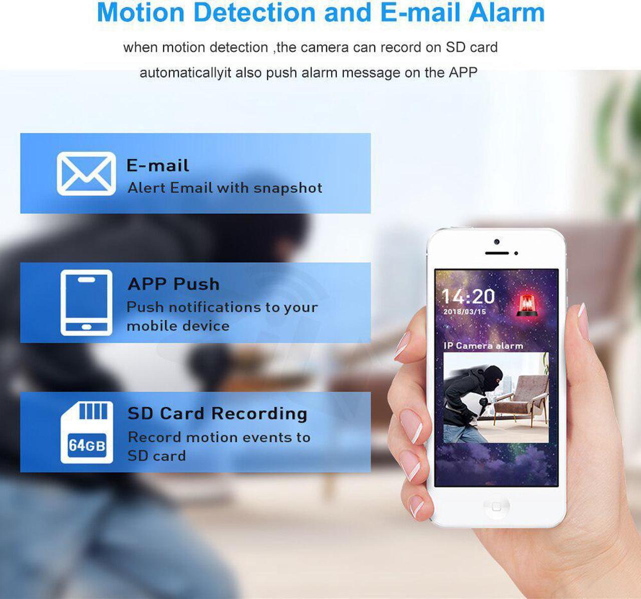 Alt view image 5 of 5 - IP Camera 1080P 2.0MP IR Two Way Audio Wireless Surveillance Outdoor CCTV Bullet Camera Metal P2P Onvif Yoosee