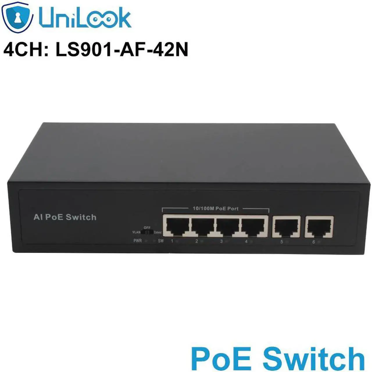 Main image of 1+4 Ports 10/100Mbps Mini PoE Switch 48V 1A Power over Ethernet Network Switch for CCTV IP Camera