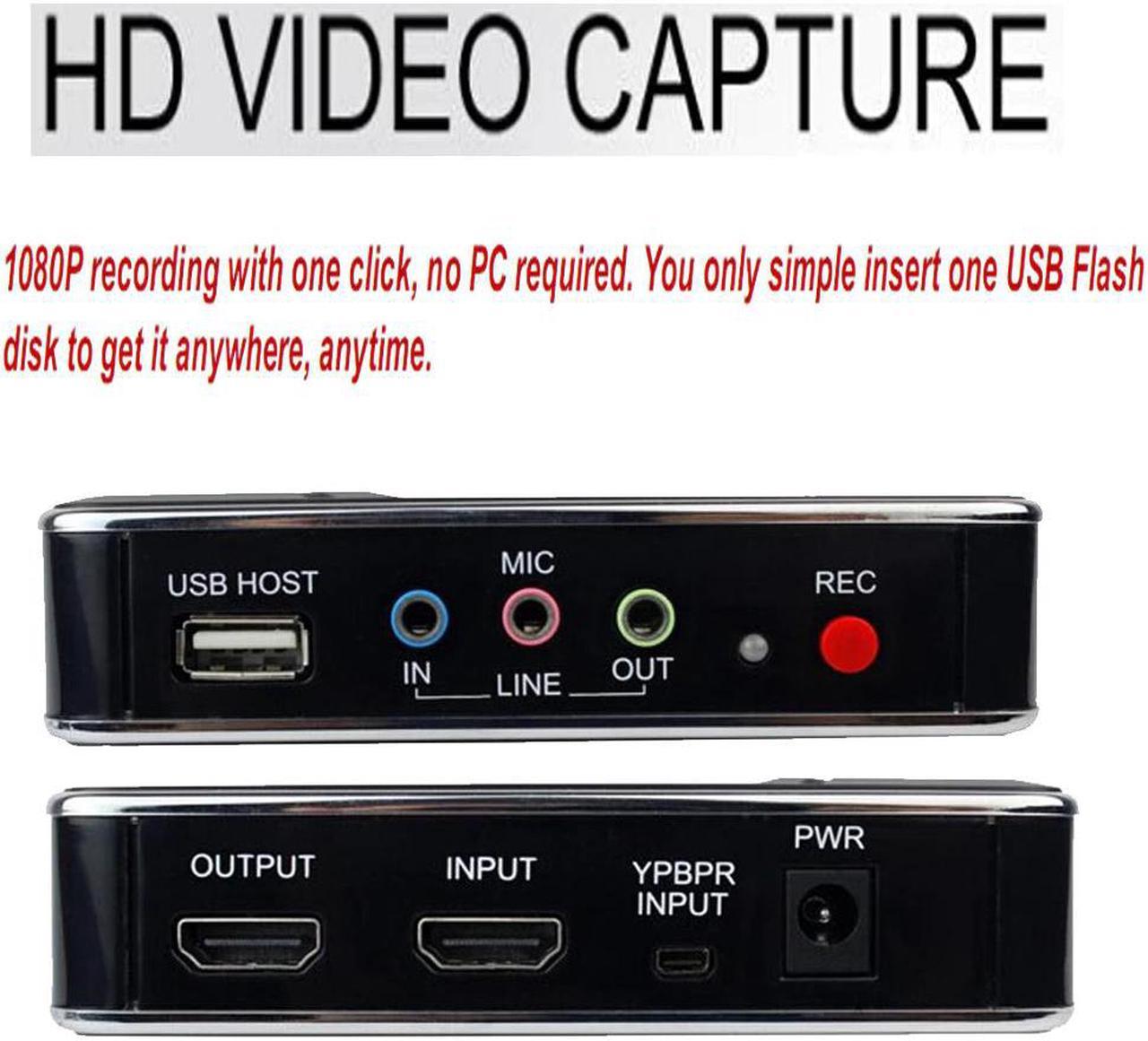 280 HD Video Capture 1080P Recorder With HDMI YPBPR Port For XBOX One/PS4 Etc One Click No PC Enquired No Any Set-up