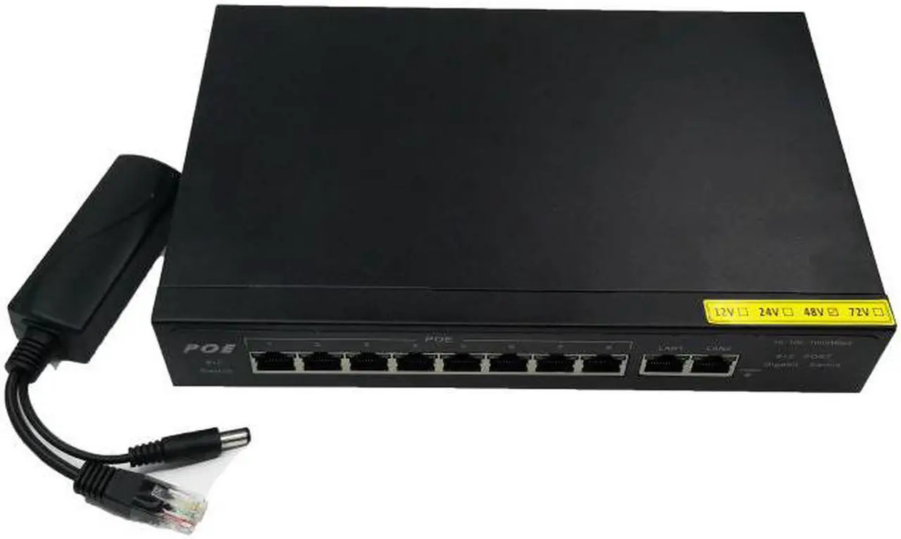 Alt view image 5 of 5 - 10port gigabit unmanaged poe switch 8*10/100  mbps POE poort; 2*10/100/1000  mbps UP Link poort;NVR port 280M network switch