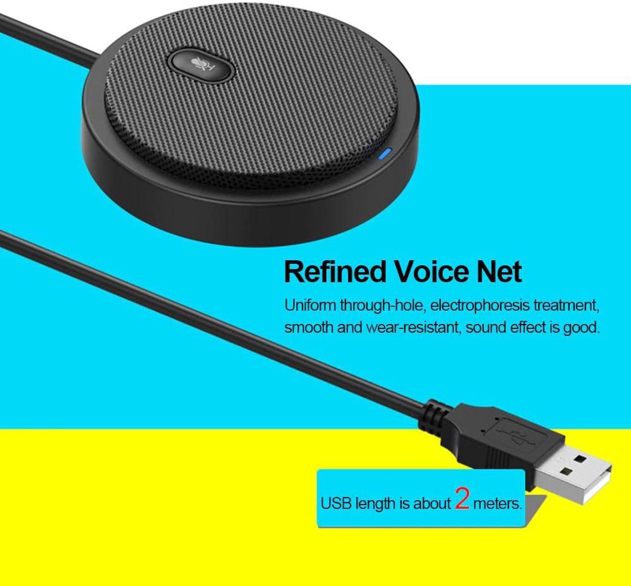 USB Omni-directional Condenser Microphone Mic Voice Chat Video Games Live Broadcast Sound Pick-up for Desktop Laptop PC