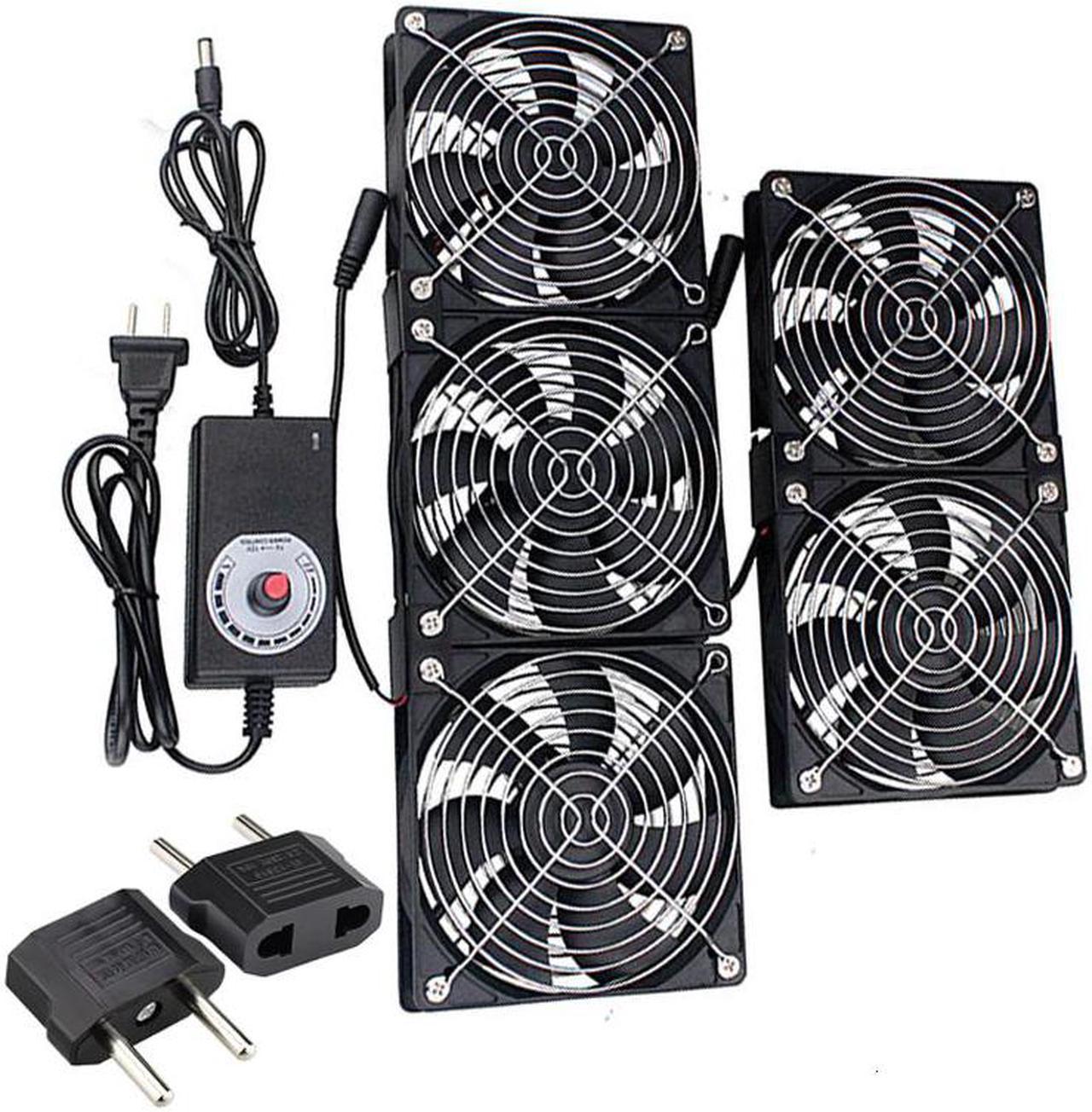 120mm 3000RPM Fan cooling With controller 12cm 12V 220V Btc Machine Chassis Workstation Cabinet Radiator Server fan