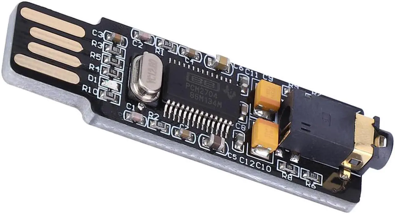 Alt view image 4 of 5 - VHM-305 Drive- USB Sound Card Chip Computer External Sound Card Module DAC Decoder Board for WIN2000/WINXP/WIN3003