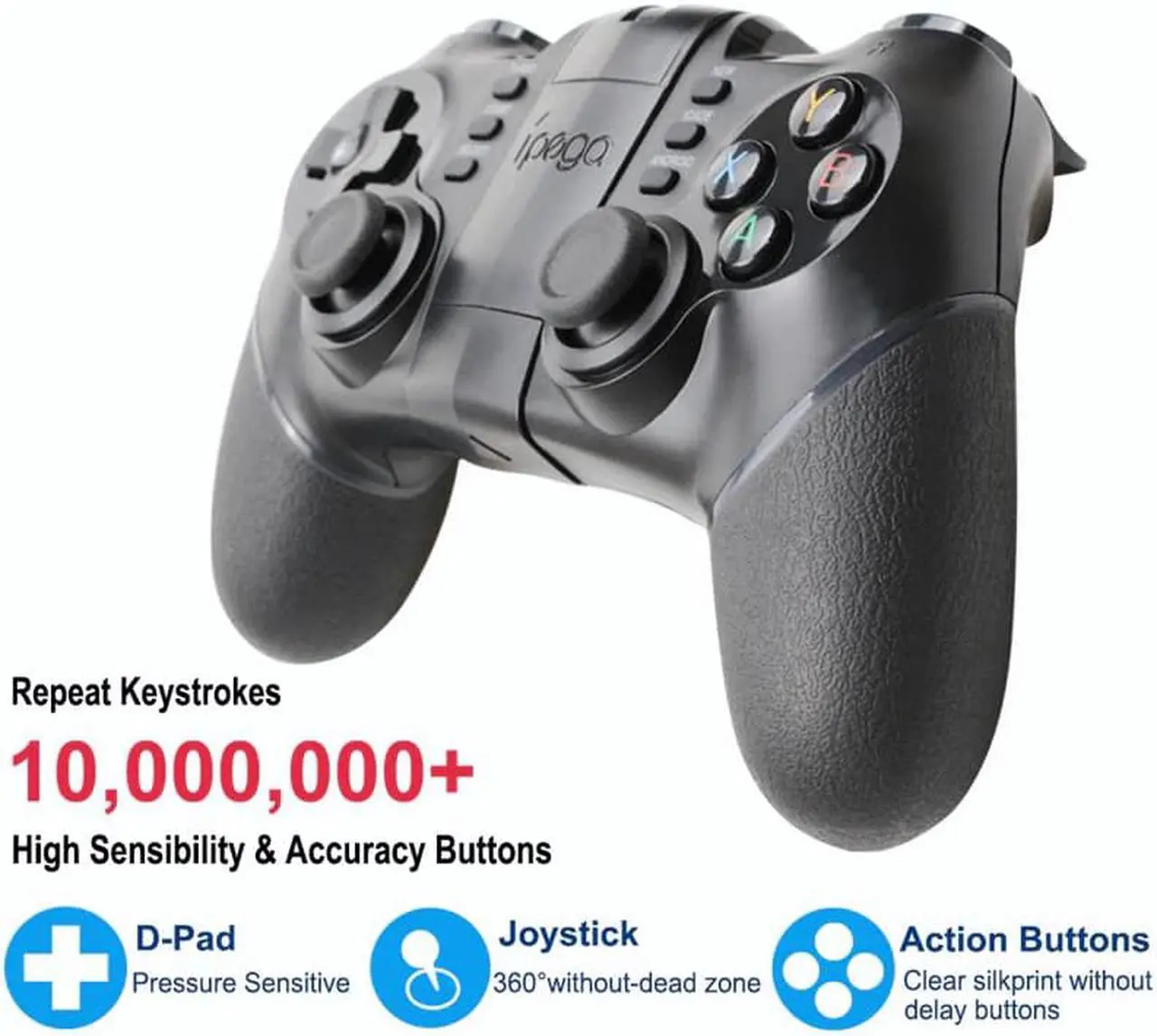 Alt view image 4 of 5 - PG-9076 Bluetooth Controller Android Phone Game Joypad with 2.4G Wireless Receiver Game Console Player