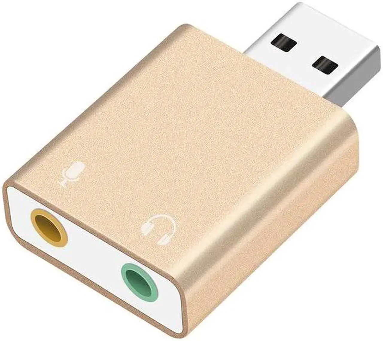 Main image of Card USB External to Earphone Headphone Microphone Jack USB Adapter Audio Card for Laptop Computer  Card