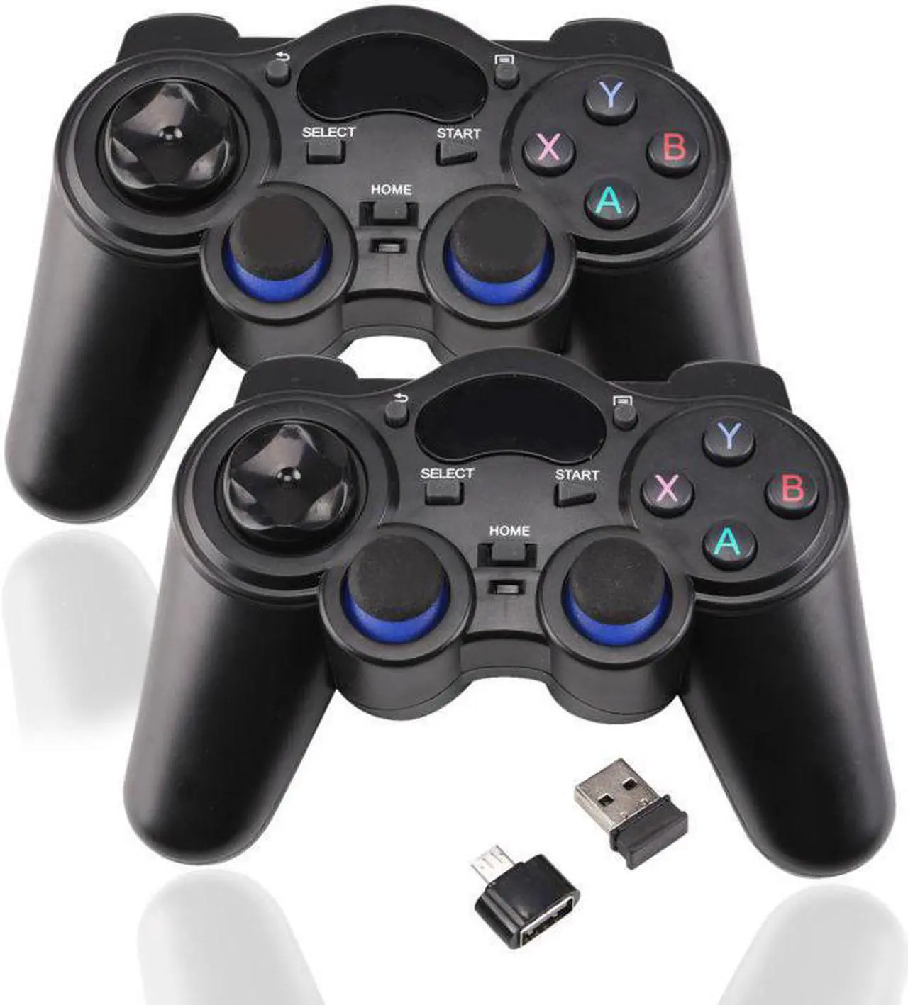 Main image of 2 Pcs Wireless Gamepad 2.4G Wireless Game Controller Gamepad Joystick for PS3 Android TV Box r60
