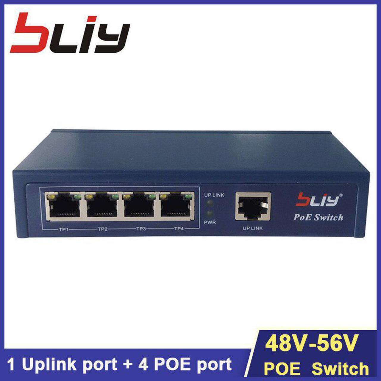 100Mbps 5 Port 48v POE Switch Outdoor 4 RJ45 Port 1 Uplink Oem Smart Pover Over Ethernet Network Poe Module fiber Switch