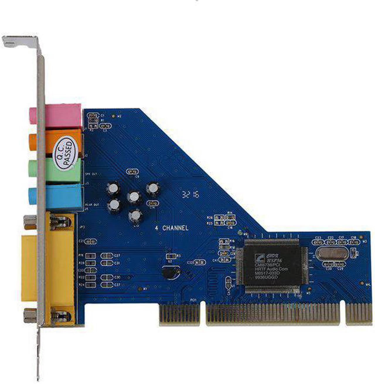 Alt view image 2 of 5 - 4 Channel 8738 Chip 3D Audio Stereo PCI Sound Card for Win7 64 Bit r30