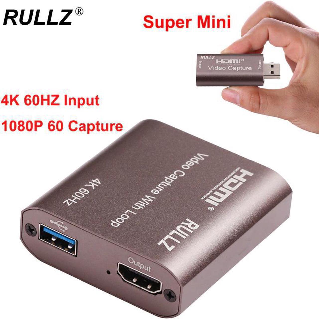 4K 60Hz USB 3.0 2.0 HDMI Video Capture Card TV Loop Output U3 1080P 60fps Game Recording Plate Live Streaming Box for PS4 Camera