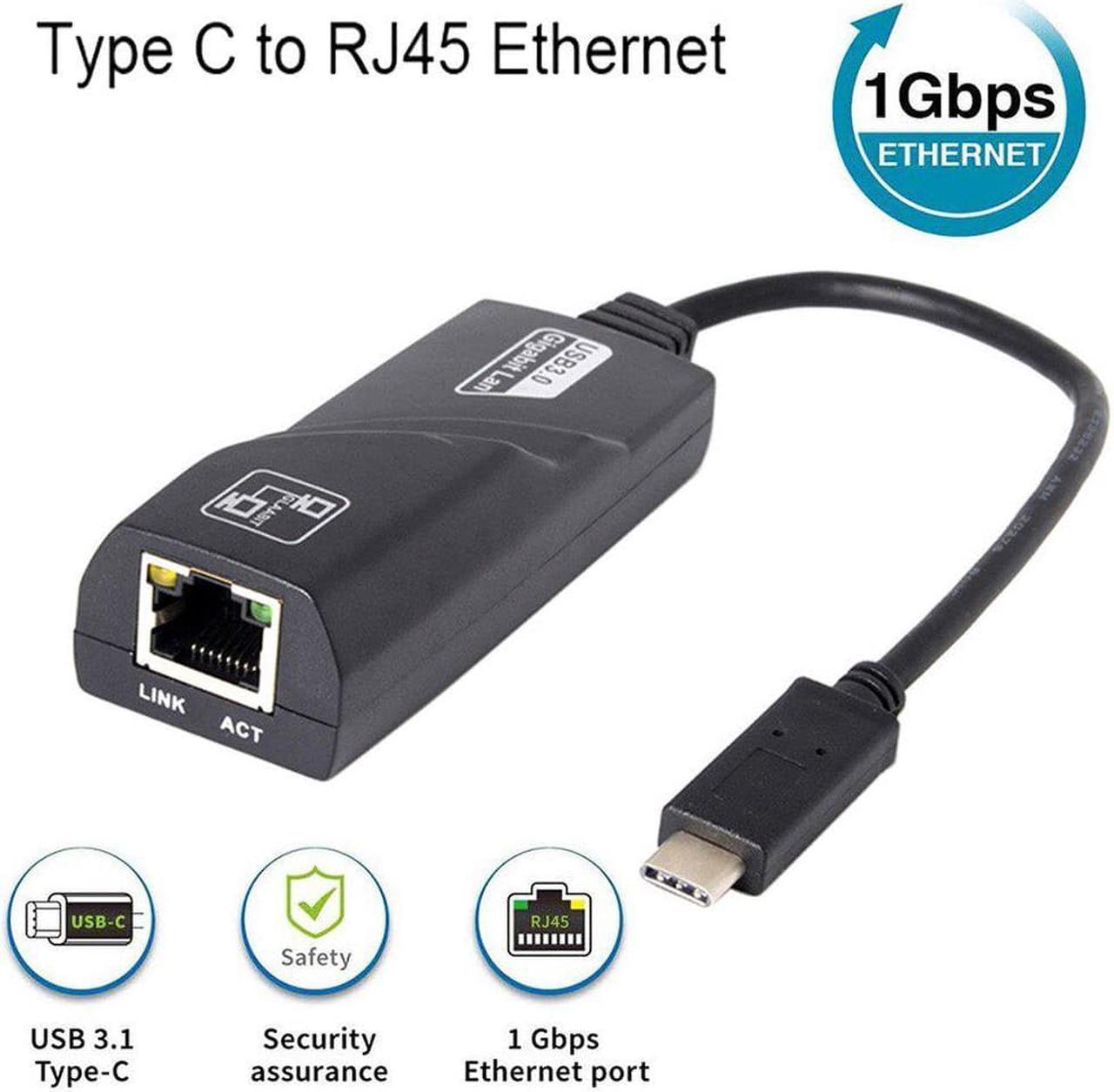 C to 1Gbps Ethernet Adapter Thunderbolt 3/Type-C to RJ45 Gigabit Ethernet LAN Network Adapter Compatible #50