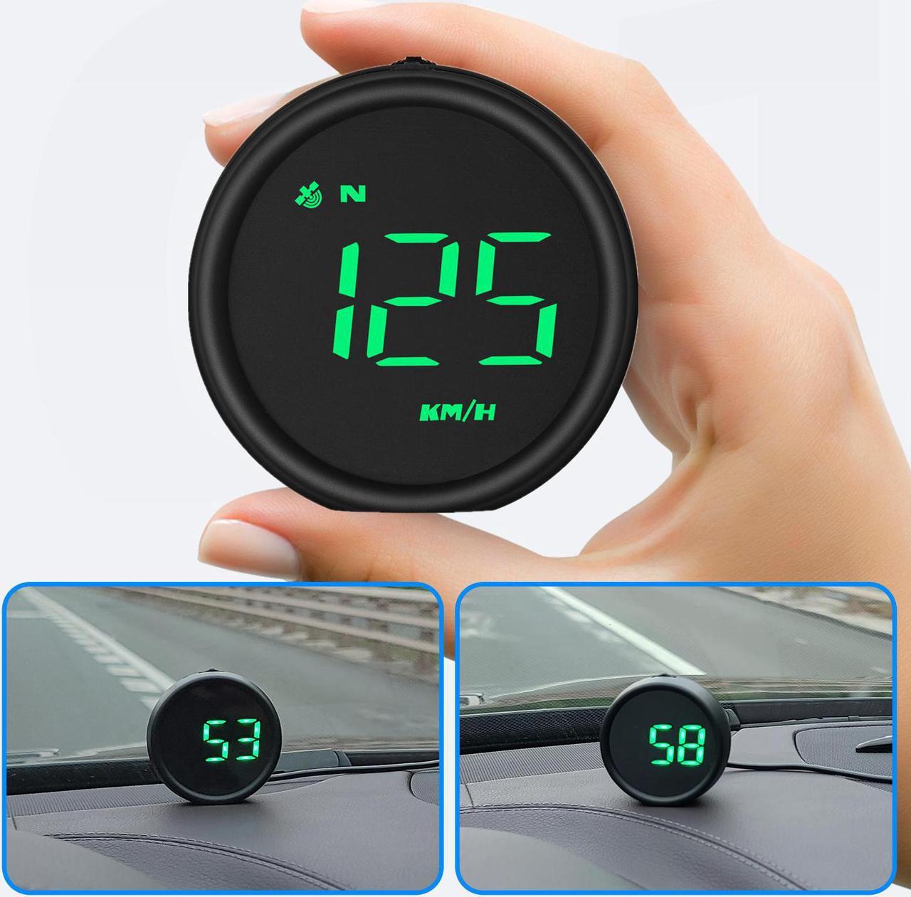 Multi Function GPS HUD Gauge Head Up Display Digital LCD On-board Computer for Car Truck Motorcycle Water Scooter Boat MPH Overspeed Fatigue Driving Alarm Speedometer Green