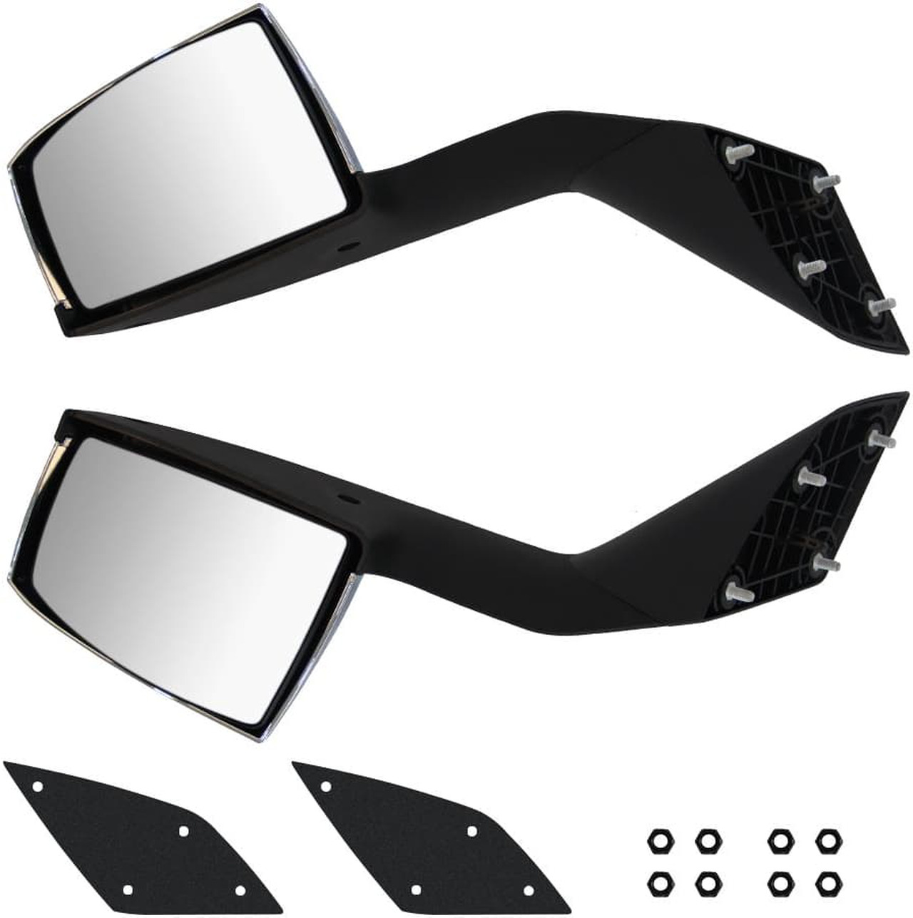 TORQUE Chrome Driver Side Hood Mirror For Volvo VN/VNL Trucks (2004-2017) - Replaces 82361058