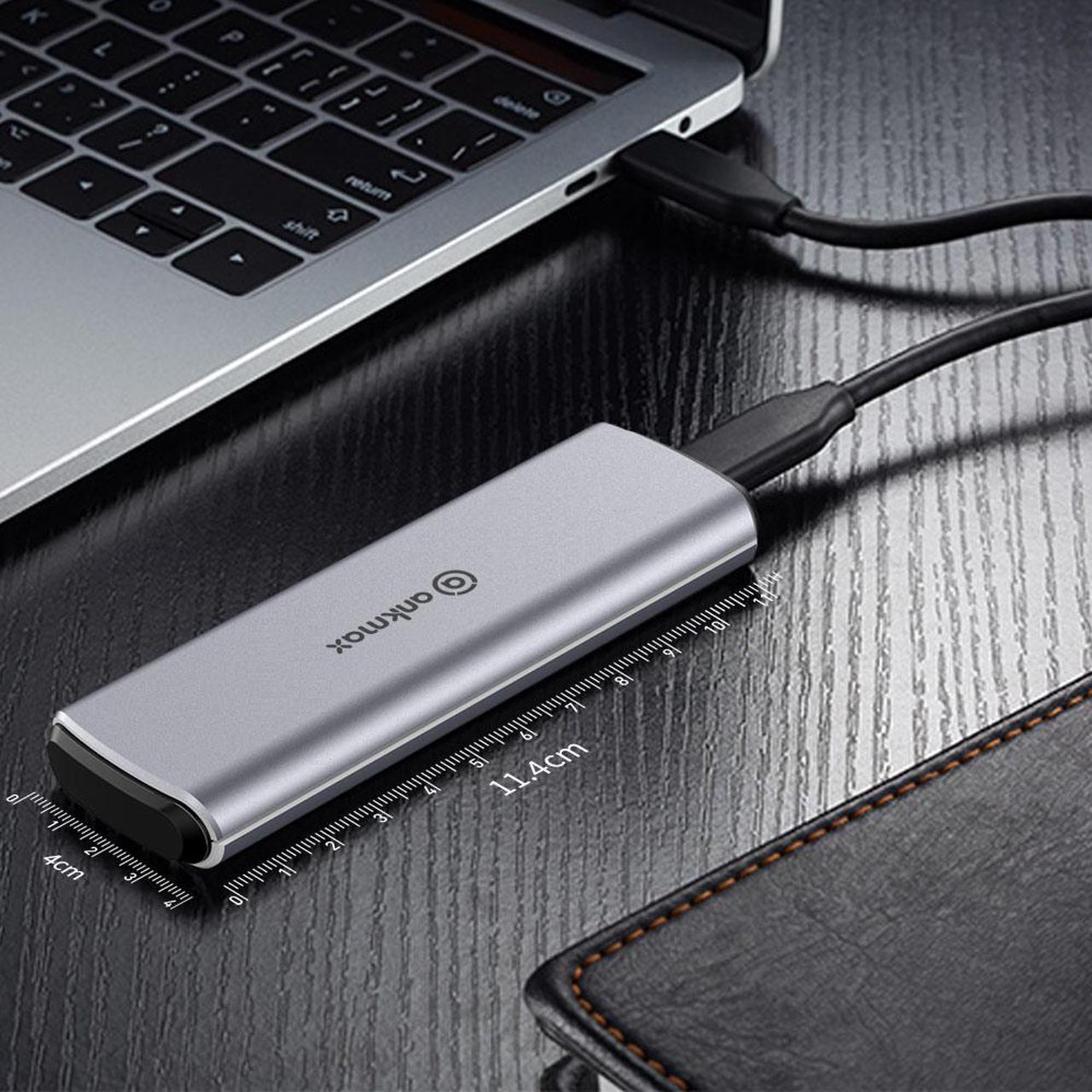 Alt view image 7 of 8 - M.2 NVMe+SATA SSD Enclosure Adapter, USB C 3.1 Gen 2 10Gbps NVMe PCIe/SATA (NGFF) M-Key(B+M Key), ANKMAX UC312M2 Support UASP Trim for SSD, Tool-Free Aluminum Solid State Drive External Enclosure