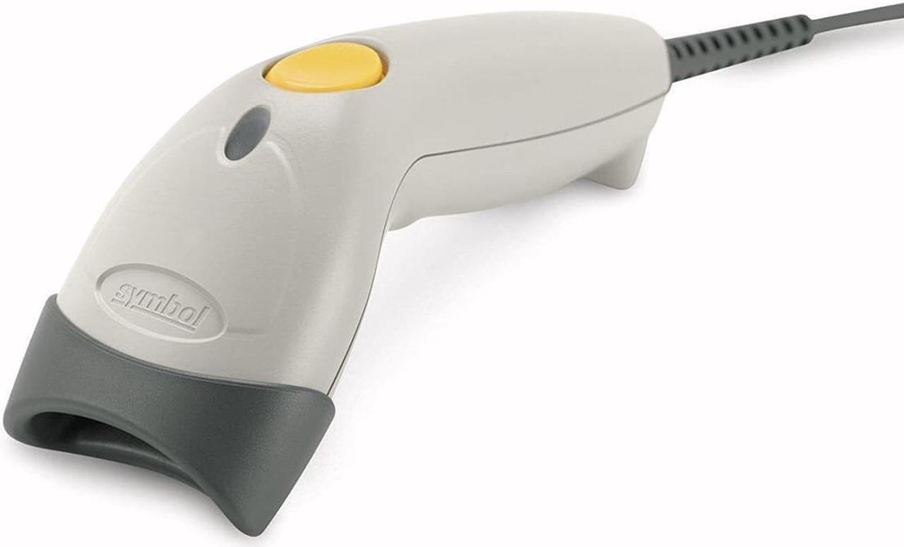 Symbol LS1203 Corded General Purpose 1D Bi-directional Barcode Scanner, RS232, USB, KBW, USB Kit, White - LS1203-1AZU0100ZR