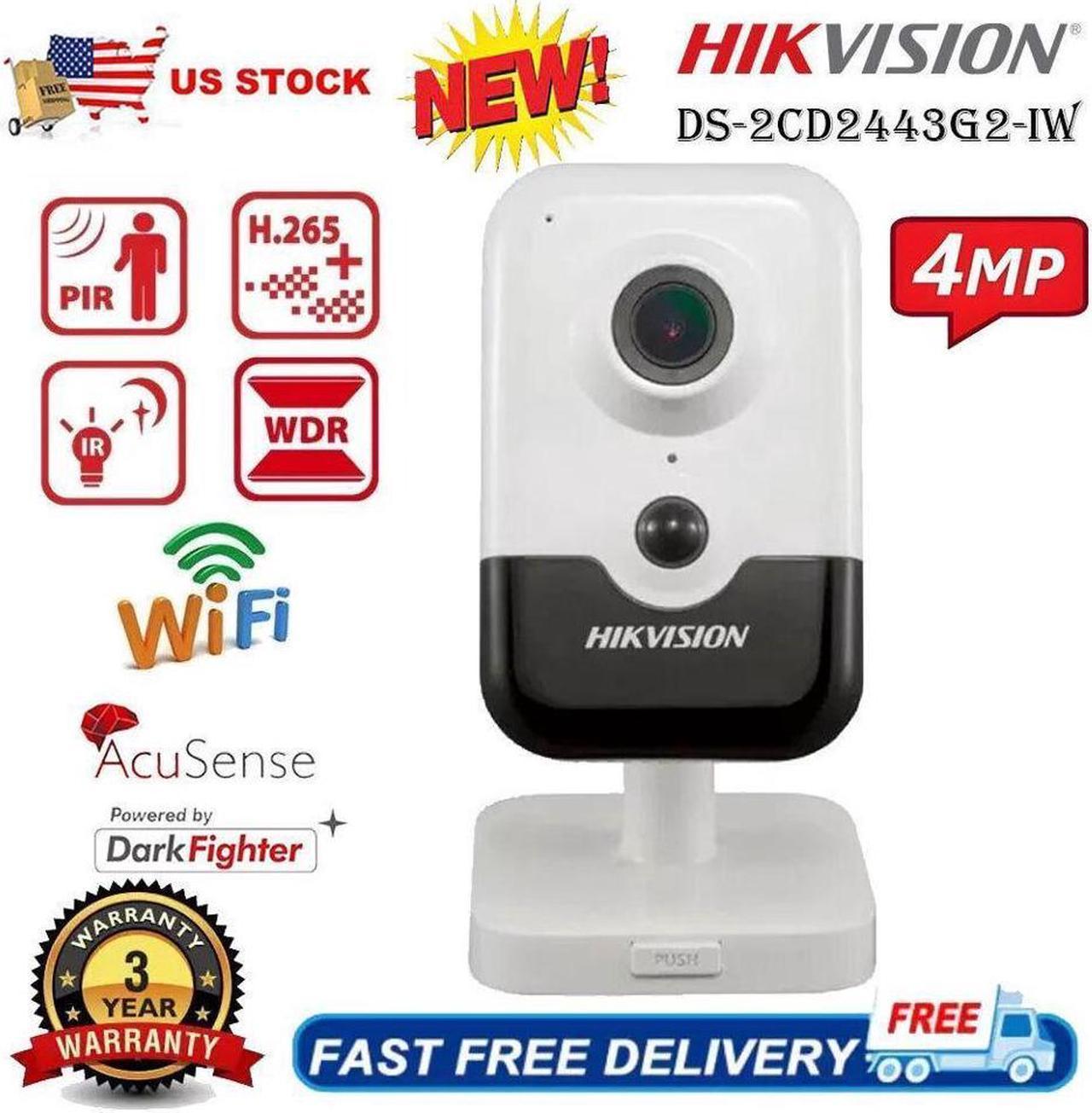 MECARE 4MP WiFi Network Camera DS-2CD2443G2-IW AcuSense IP Camera 2-way Audio POE 2.8mm Lens