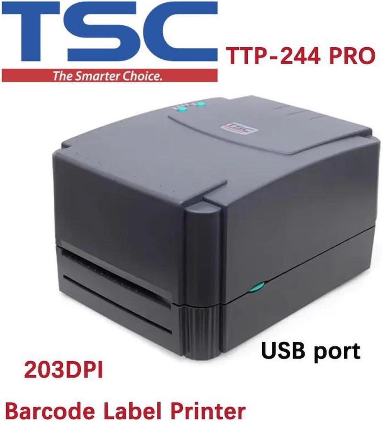 TSC TTP-244 PRO 203DPI Desktop Thermal Transfer Barcode Printer With USB Cable Sticker Printer Commercial Barcode Label Printer TTP-244 Pro Replaces TTP-244 Plus Upgrade