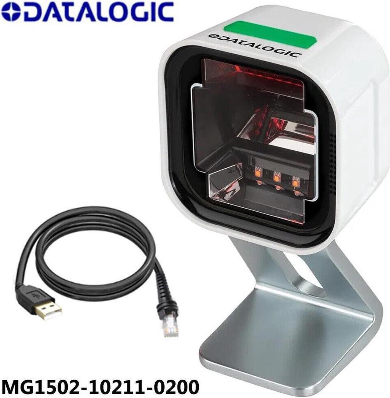 Alt view image 2 of 7 - Datalogic Magellan 1500I PN:MG1501-10211-0200 Barcode Scanner Cable Connectivity Black 1D 2D Imager,Corded white Standard Configuration,  Tilting Stand with Magnetic Base, USB A Cable