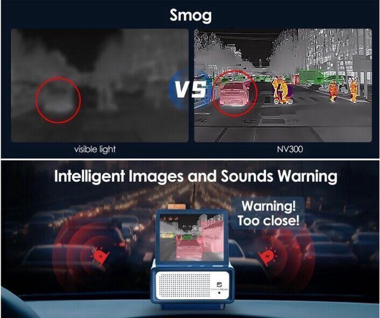 Alt view image 4 of 7 - Thermal Master NV300 Thermal Camera for Car 300m Night Vision WiFi IR Automotive AI Thermal MasterNV300compatible with all vehicle models