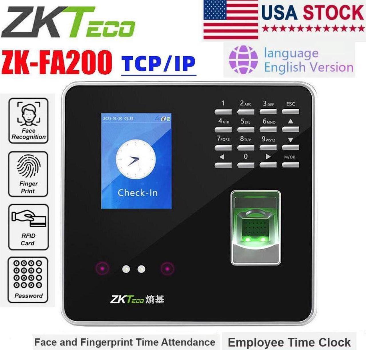 ZKTeco FA200 TCP/IP Face Biometric Fingerprint Time Attendance Access Control