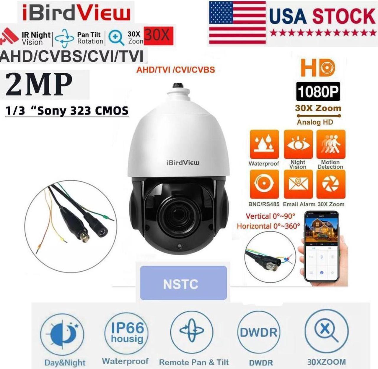 30X 4.5'' ZOOM 4in1  1080P 2.0MP PTZ Speed Dome IR Camera Night iB-AHD54F-30X_NTSC