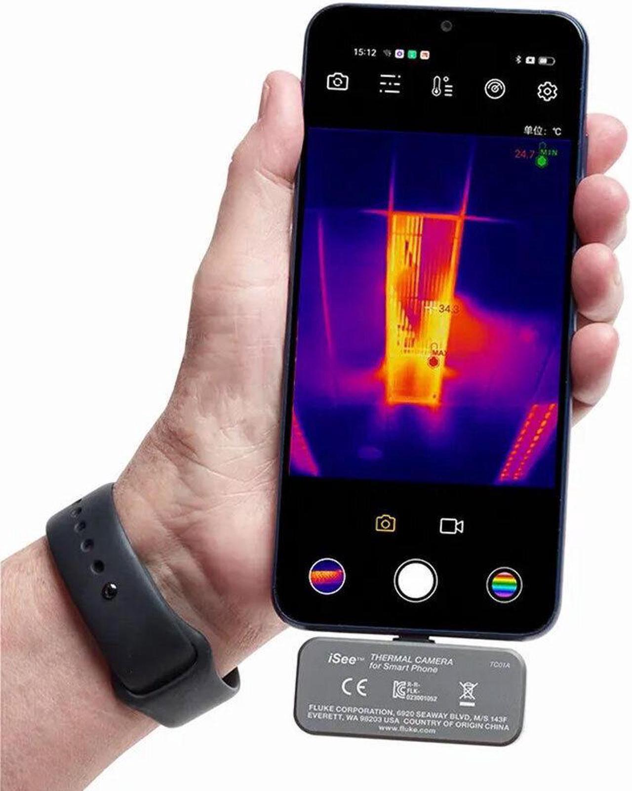 Alt view image 5 of 7 - Fluke iSee TC01A Mobile Thermal Detect Floor Heating Leaks Android