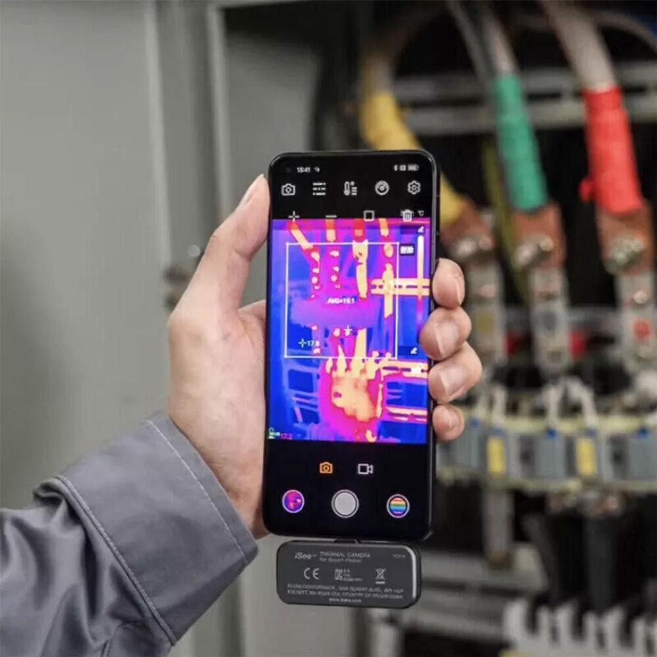 Alt view image 4 of 7 - Fluke iSee TC01A Mobile Thermal Detect Floor Heating Leaks Android