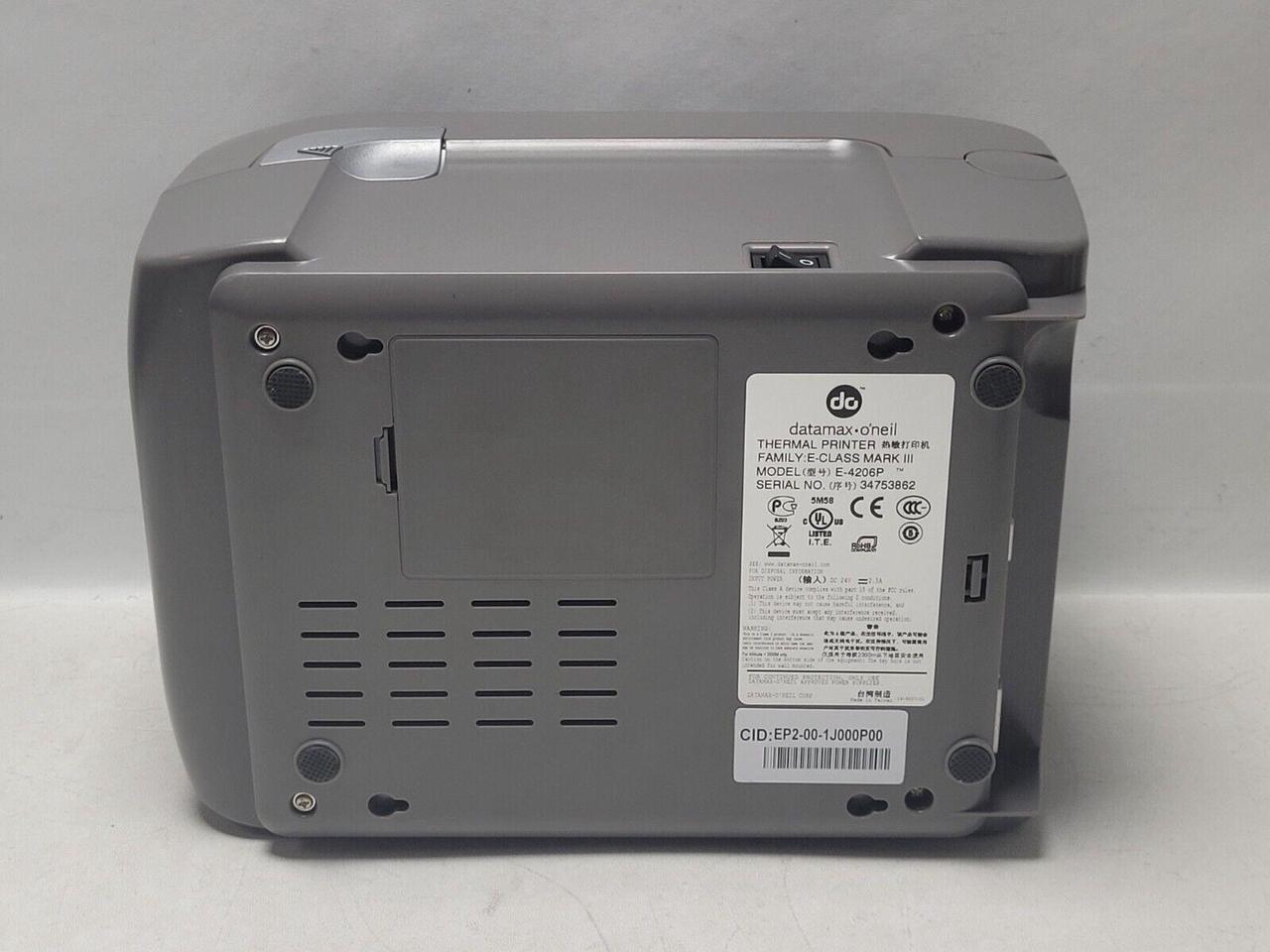 Alt view image 2 of 4 - Datamax E-Class Mark III Desktop Barcode Printer E-4206P 203DPI