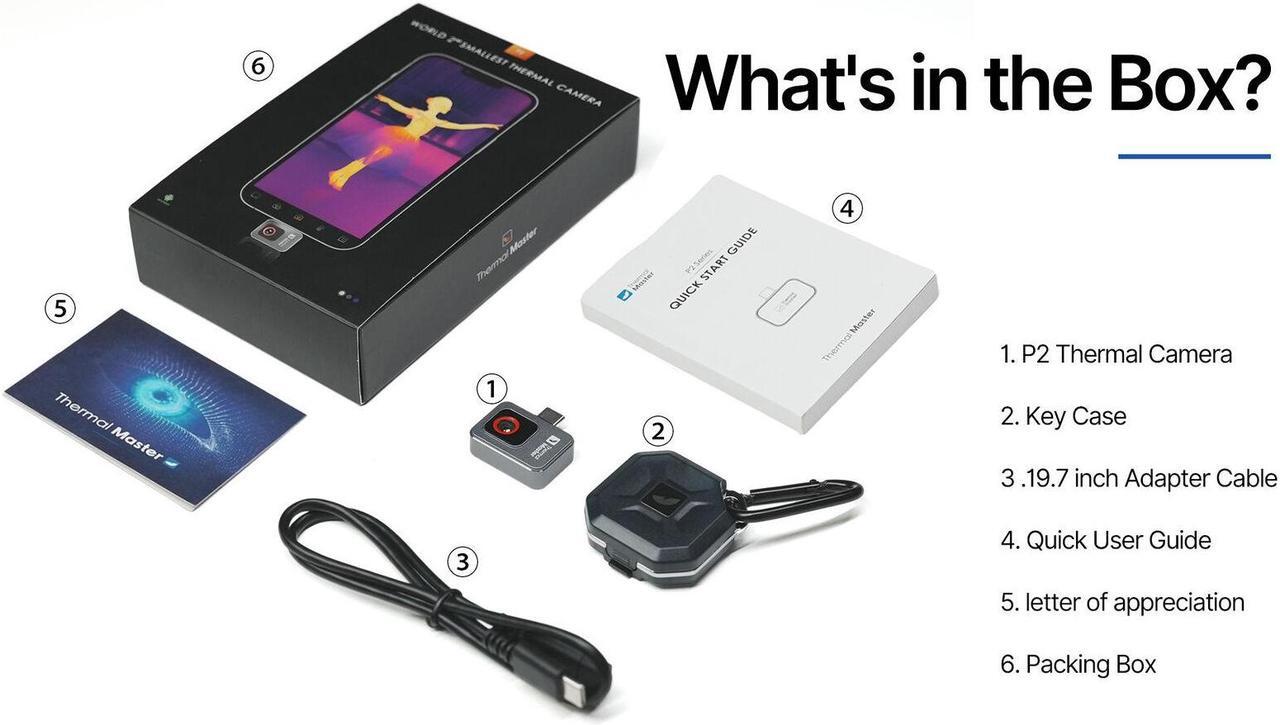 Alt view image 5 of 7 - P2 Android Thermal Imaging Camera for Phone,512×384,15x Zoom,±1.5 Accuracy