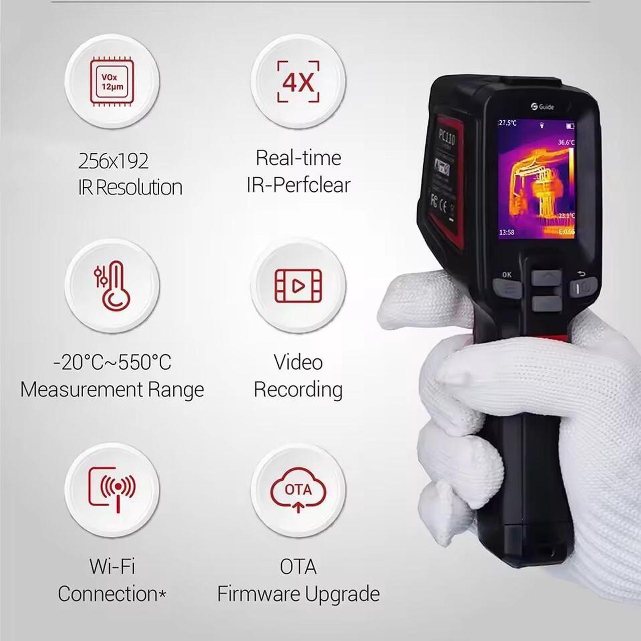 Alt view image 2 of 7 - Guide PC200 Infrared Thermal Imager Handheld Thermal Camera Resolution 256X192