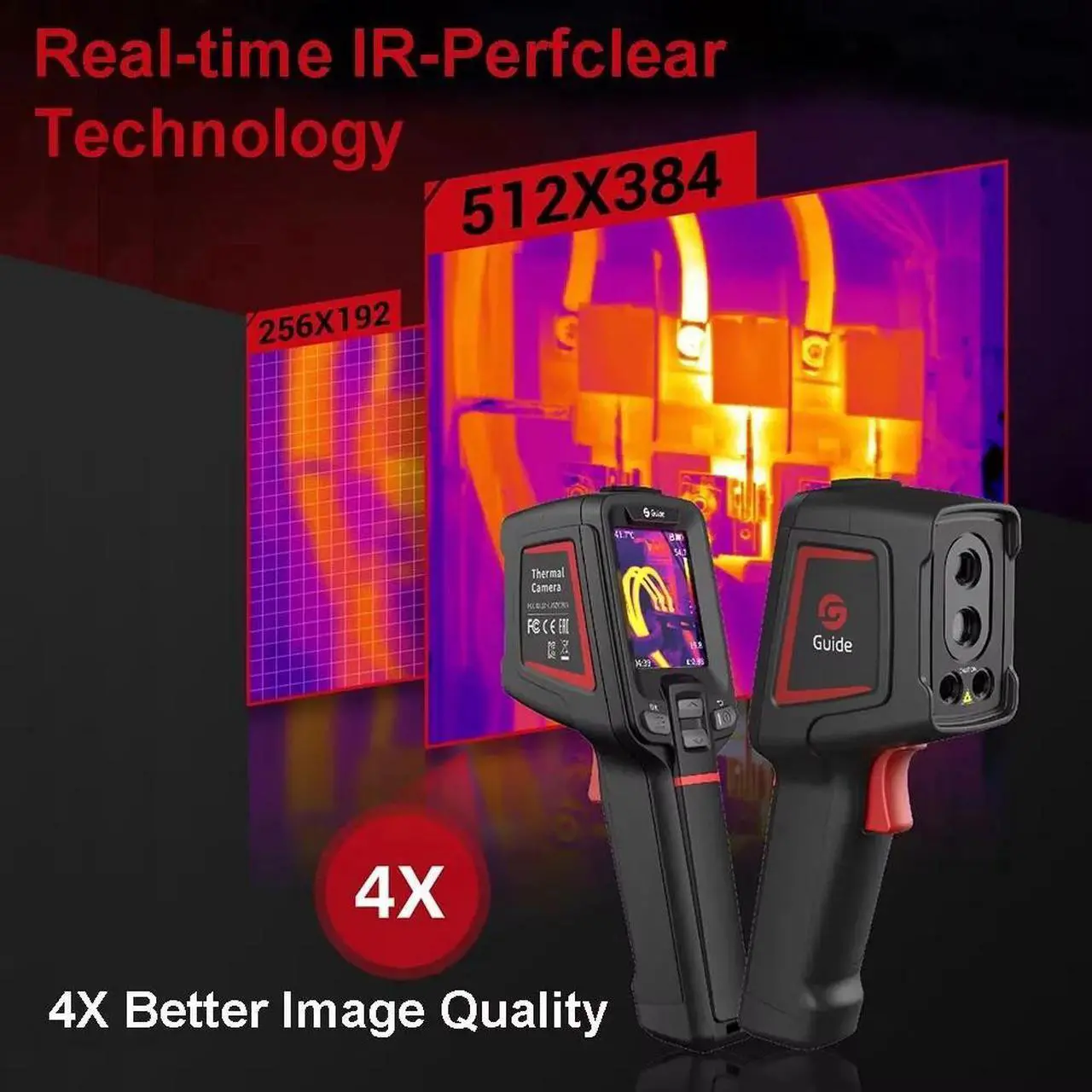 Alt view image 7 of 7 - Guide PC200 Infrared Thermal Imager Thermal Camera 256X192 IR Resolution 1080P