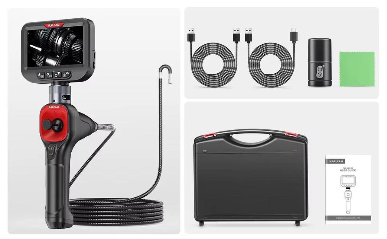 Alt view image 4 of 7 - Ralcam 4-Way 360° Articulating Borescope Industrial Endoscope Inspection Camera